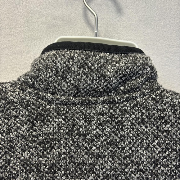 Orvis Fleece Sherpa Lined 1/4 Zip Sweater Mens Large Gray Black Pullover Knit - Picture 15 of 15